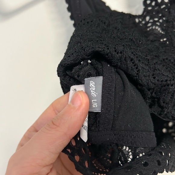 Aerie Black Racerback Lace Bralette - Picture 3 of 3